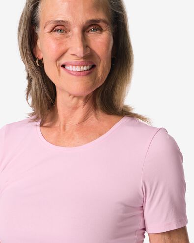 dames T-shirt basic o-hals lila lila - 36300320LILAC - HEMA