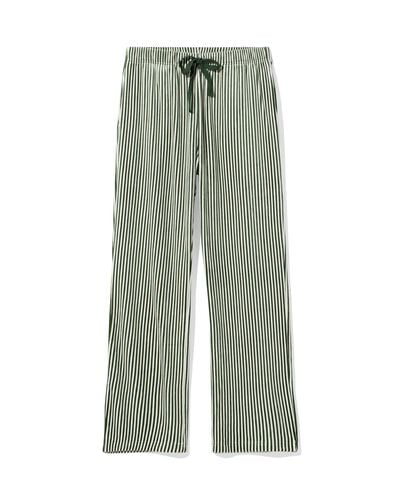 pantalon femme à rayures en velours vert foncé vert foncé - 23401236DARKGREEN - HEMA