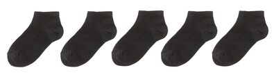 5 paires de socquettes enfant noir 39/42 - 4379757 - HEMA
