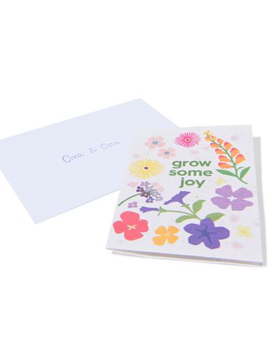 carte de v&oelig;ux "grow some joy" avec graines - 41800633 - HEMA