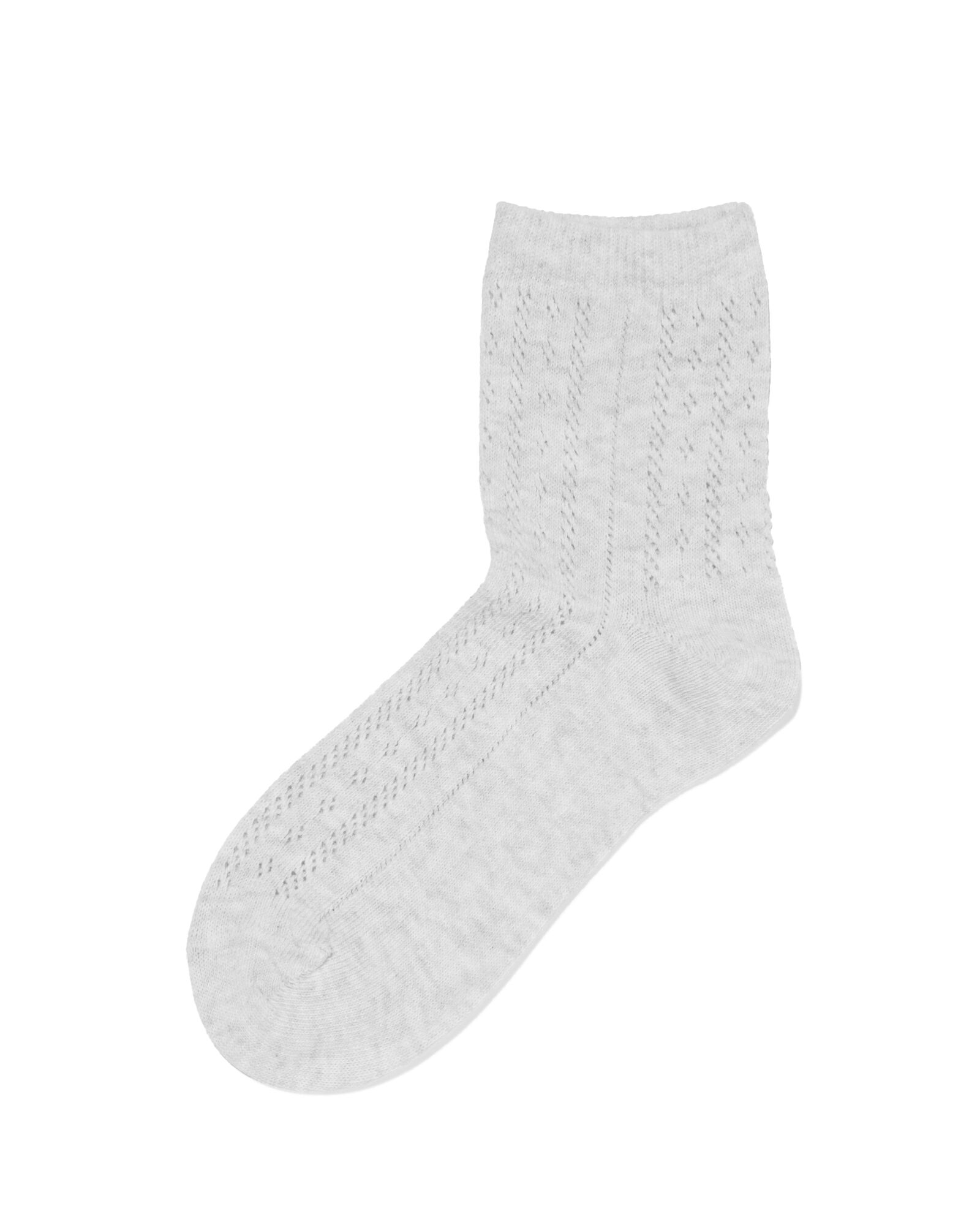 chaussettes pour femmes ajour&eacute;es gris chin&eacute; gris chin&eacute; - 4280855GREYMELANGE - HEMA