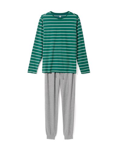 pyjama homme ray&eacute; vert fonc&eacute; vert fonc&eacute; - 23600440DARKGREEN - HEMA