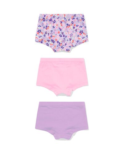 Kinder-Boxershorts aus Baumwollstretch, Blumen &ndash; 3 St&uuml;ck rosa rosa - 19300540PINK - HEMA