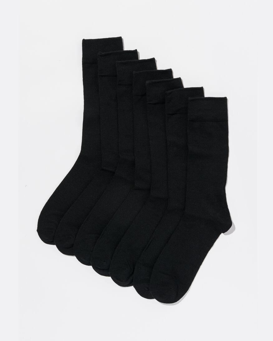 7 paires de chaussettes homme noir noir - 1000012931 - HEMA