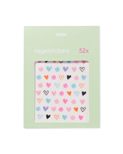 nagelstickers hartjes - 52 stuks - 11249067 - HEMA