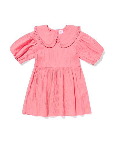 Kinderkleid, Jersey, bestickt rosa rosa - 30847308PINK - HEMA