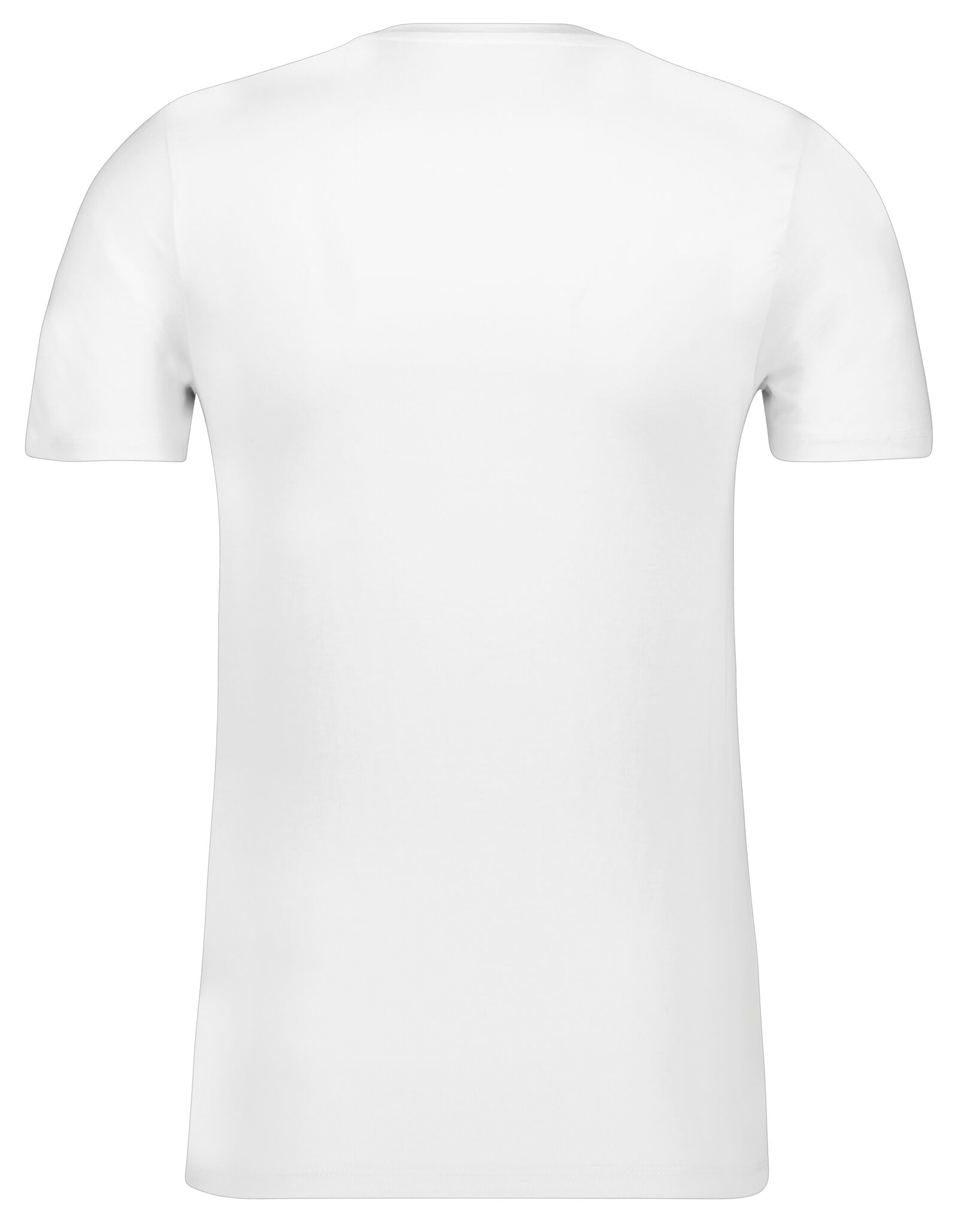 t-shirt homme slim fit col rond - extra long blanc S - 34276843 - HEMA