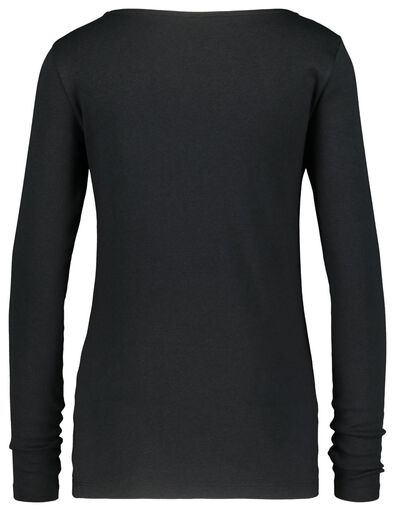 t-shirt femme col bateau noir - 1000021160 - HEMA