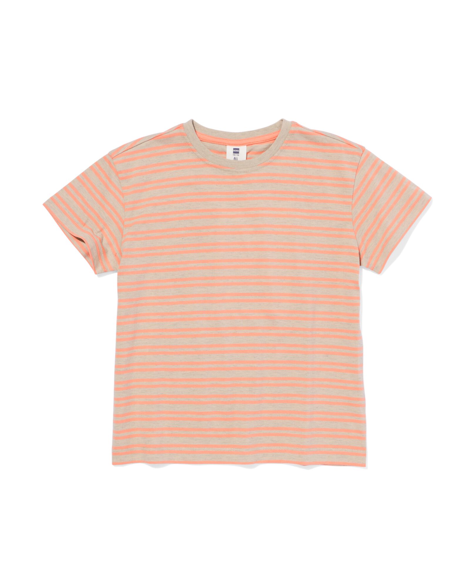 kinder T-shirt strepen oranje - 30743309ORANGE - HEMA