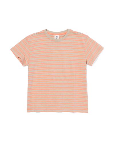 kinder T-shirt strepen oranje - 30743309ORANGE - HEMA