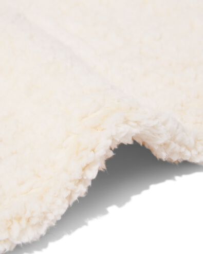 Plaid, 130 x 150 cm, Teddystoff, Streifen, Wei&szlig; - 7325152 - HEMA