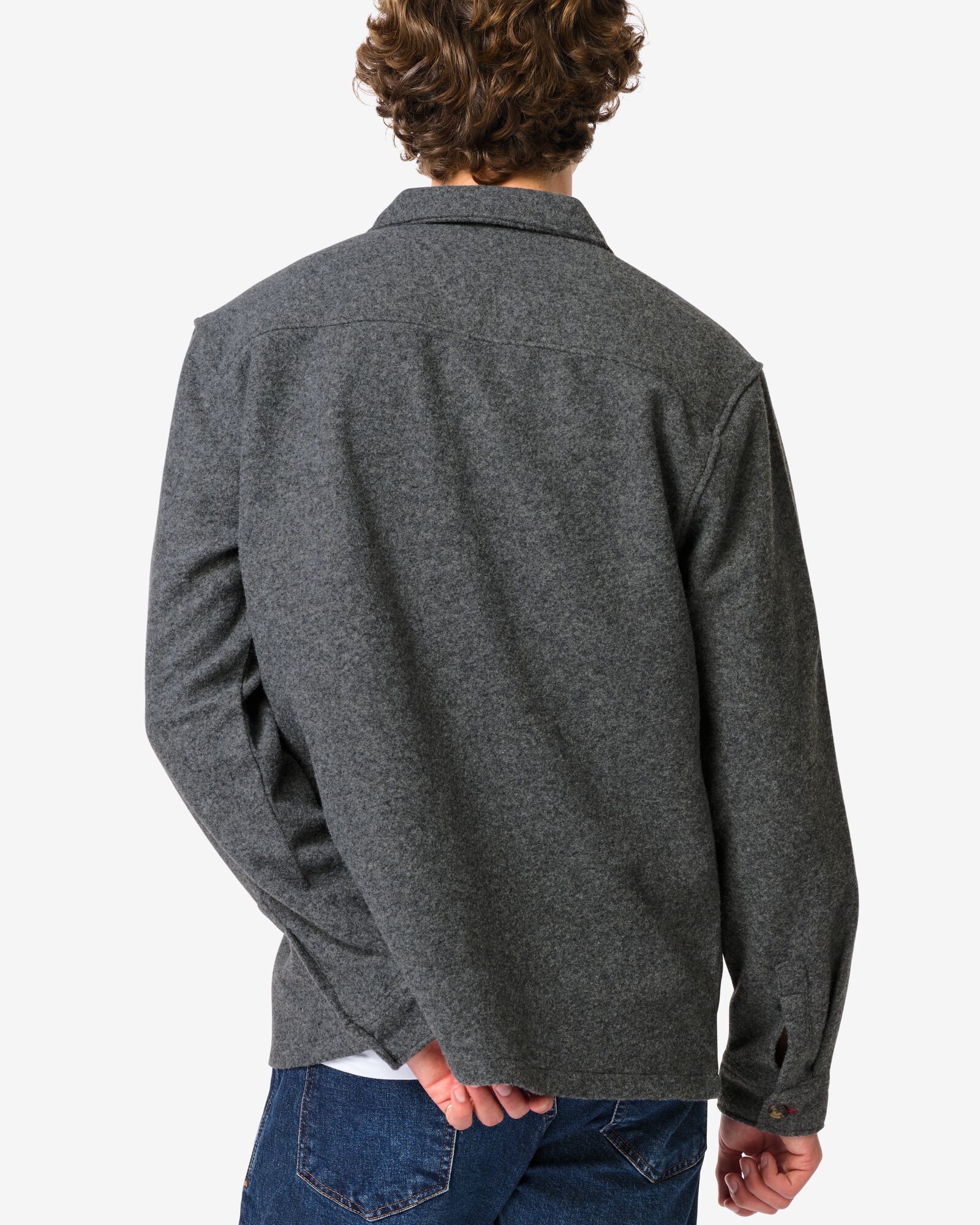 chemise Sean homme gris chiné gris chiné - 2170930GREYMELANGE - HEMA