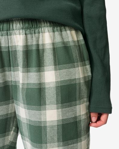 pyjama carreaux femme vert fonc&eacute; - 23401305DARKGREEN - HEMA