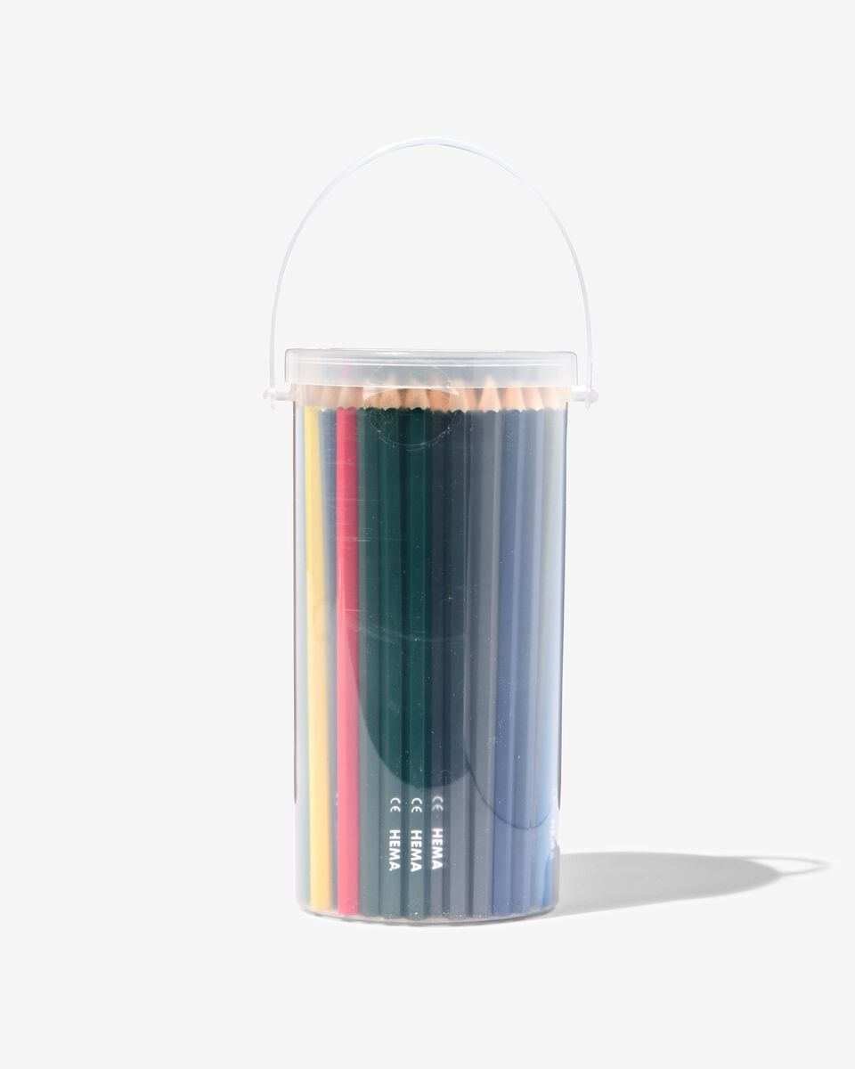 100 crayons de couleur dans un seau - 15990112 - HEMA