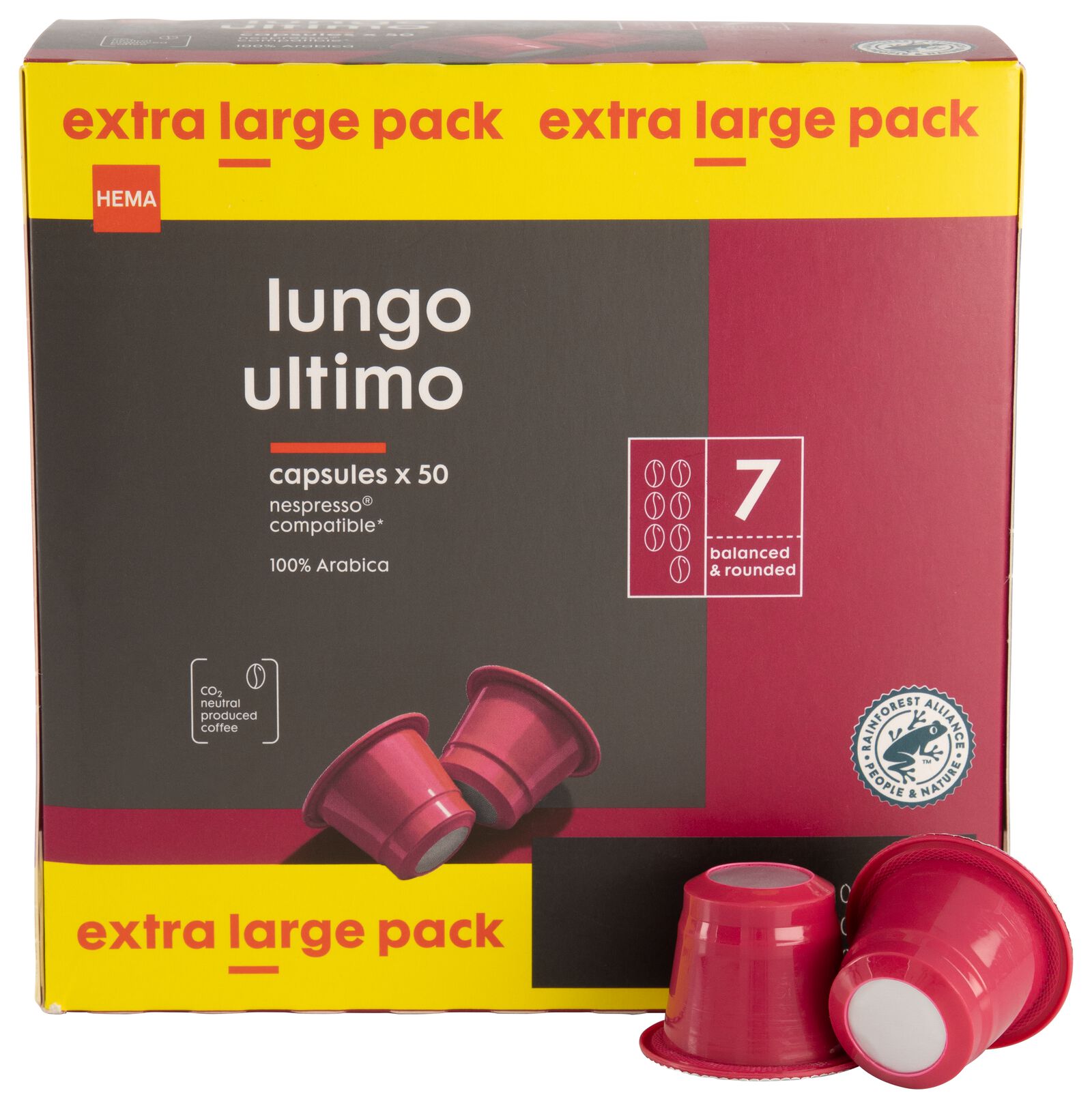 koffiecups lungo ultimo - 50 stuks - 17180031 - HEMA
