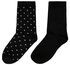 2 paires de chaussettes femme avec coton noir noir - 1000028906 - HEMA