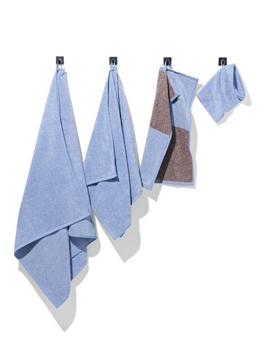 gant de toilette 16 x 21 cm de qualit&eacute; sup&eacute;rieure bleu mouchet&eacute; - 5200261 - HEMA