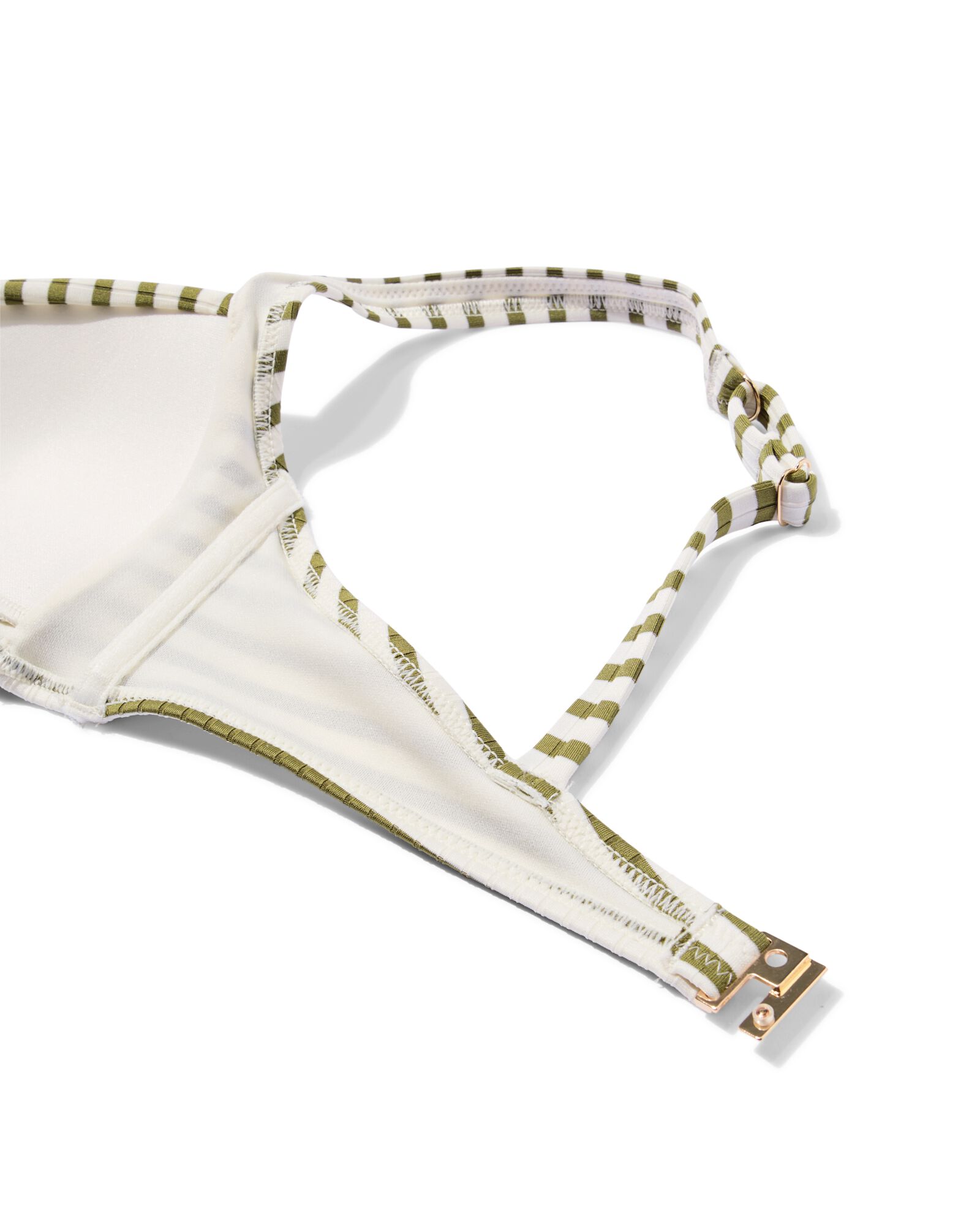 damesbikinitop Anette strepen middengroen - 22360180MIDGREEN - HEMA