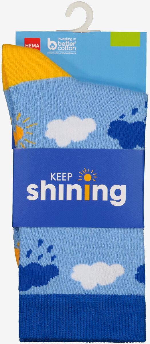Socken, mit Baumwolle, Keep Shining hellblau - 1000029365 - HEMA
