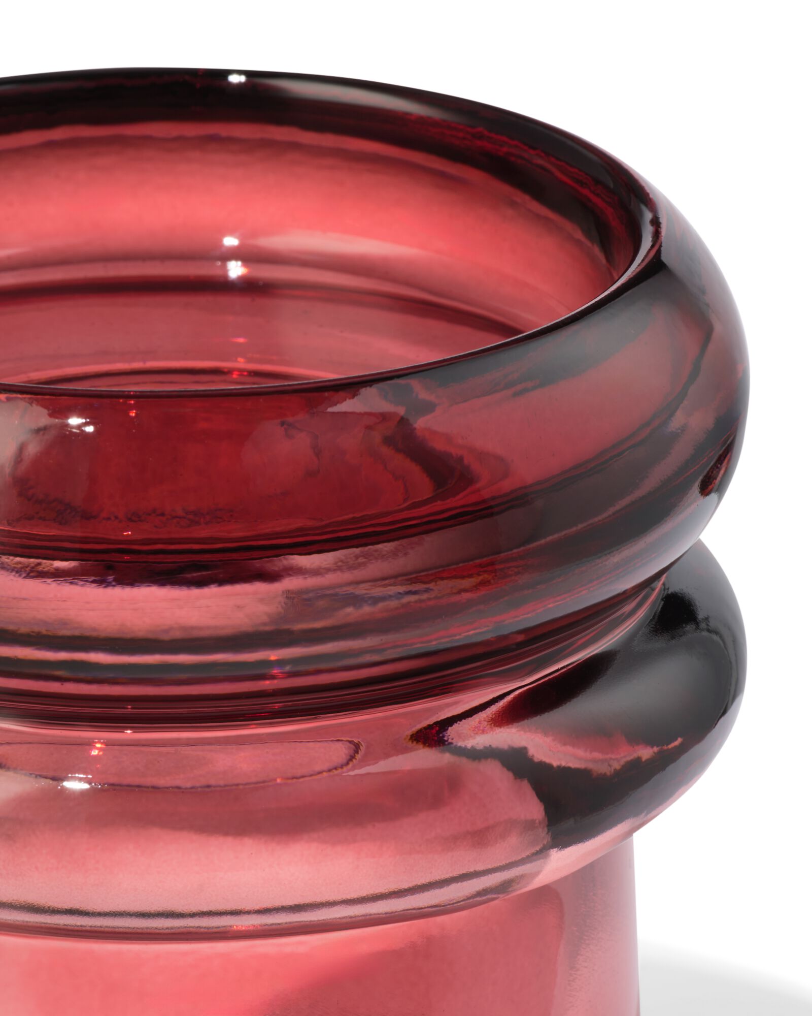 bougeoir verre bordeaux - 13324103 - HEMA