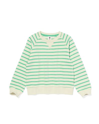 Kinder-Sweatshirt, Streifen grün 122/128 - 30779259 - HEMA
