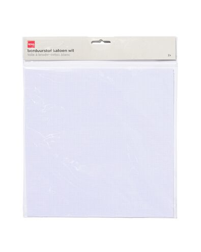 2 pi&egrave;ces de tissu &agrave; broder 25x25 coton - 60760042 - HEMA