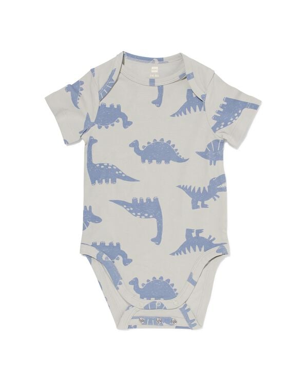 baby meegroei body dino blauw blauw - 33303060BLUE - HEMA