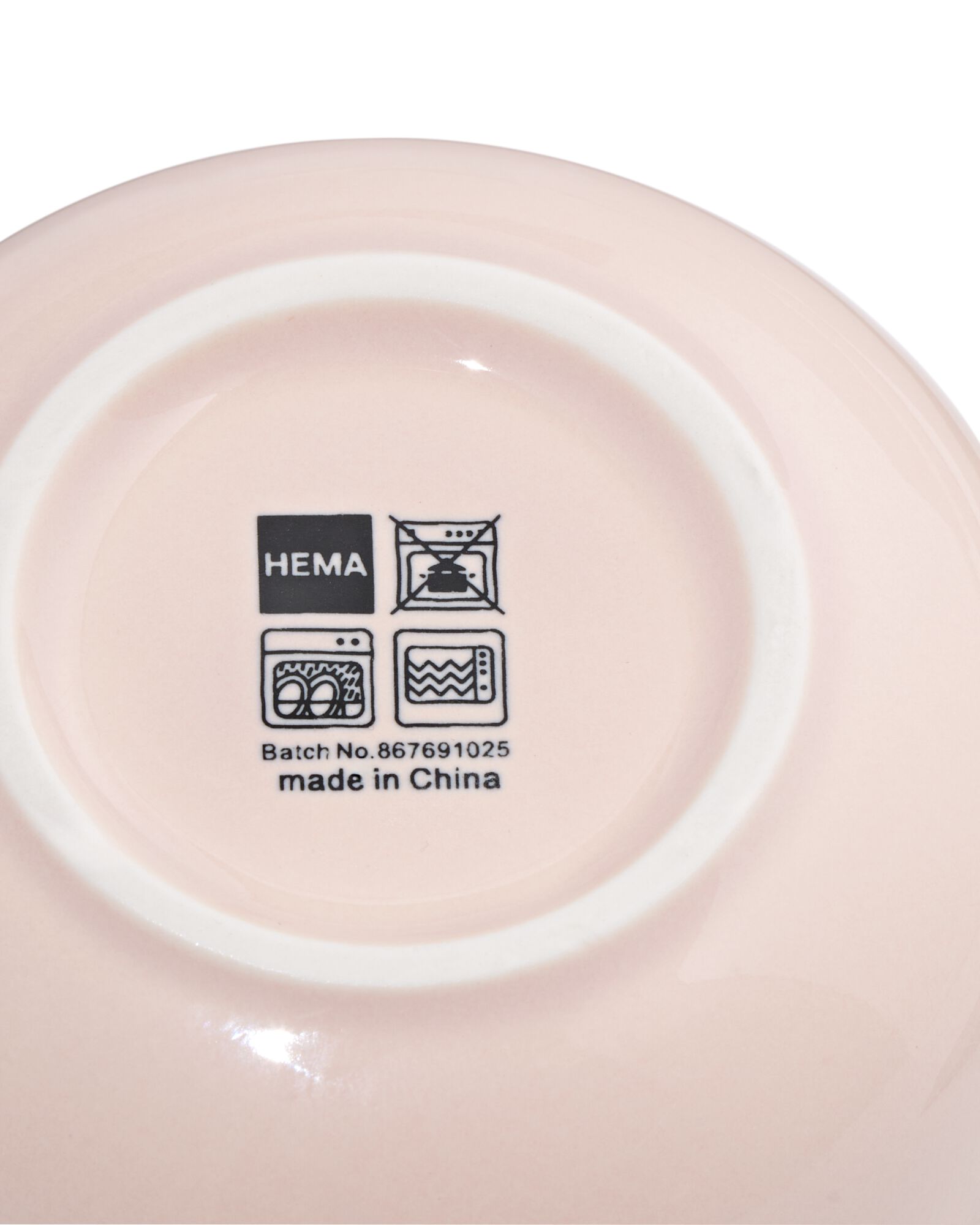 bol ⌀11x2,5cm KNAP new bone rose - 9650318 - HEMA