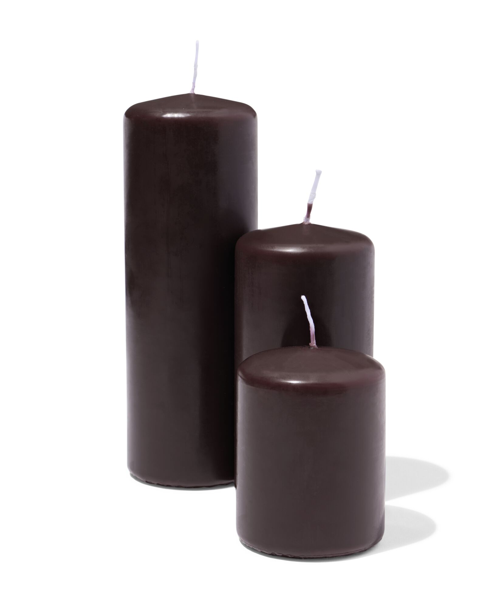 Stumpenkerze &Oslash; 7 &times; 20 cm, dunkelbraun dunkelbraun 7 x 20 - 13509053 - HEMA