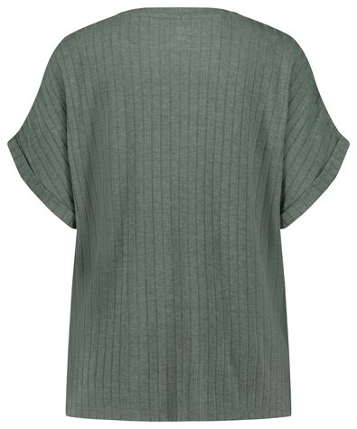 t-shirt lounge femme vert - 1000028595 - HEMA