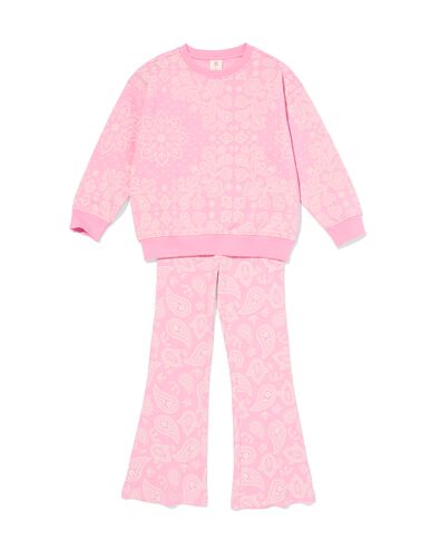 Kinderbekleidungsset gerippt, Paisley rosa 86/92 - 30849814 - HEMA