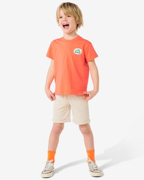 short enfant coupe droite beige beige - 30715202BEIGE - HEMA