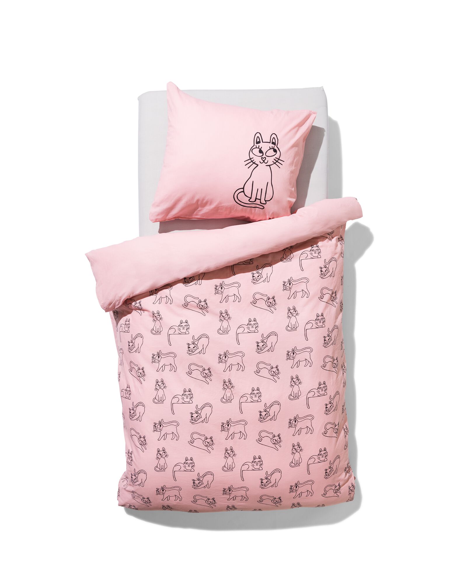 housse de couette enfant 140x200 - coton doux - chat - 5730120 - HEMA