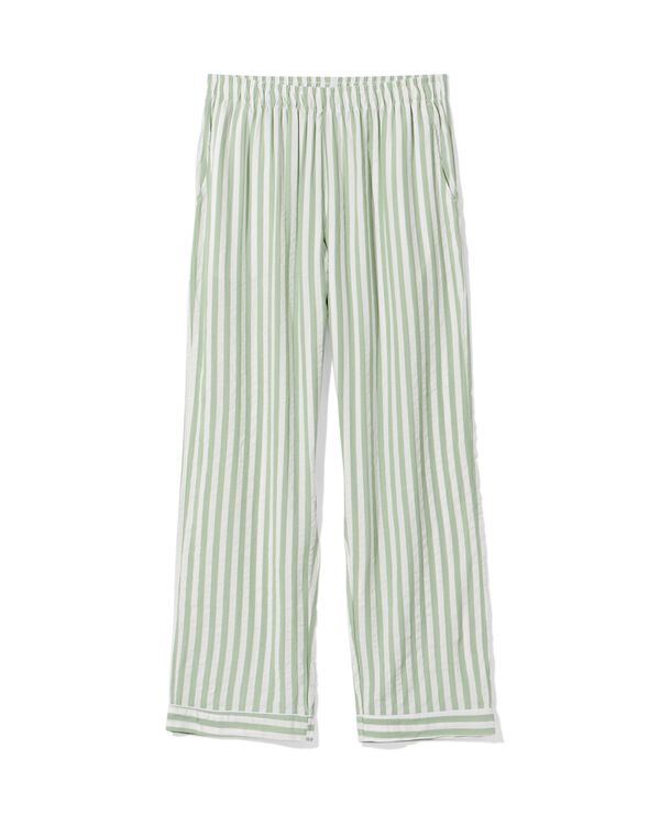 pantalon de pyjama femme Brenda seersucker rayures vert vert - 23401760GREEN - HEMA
