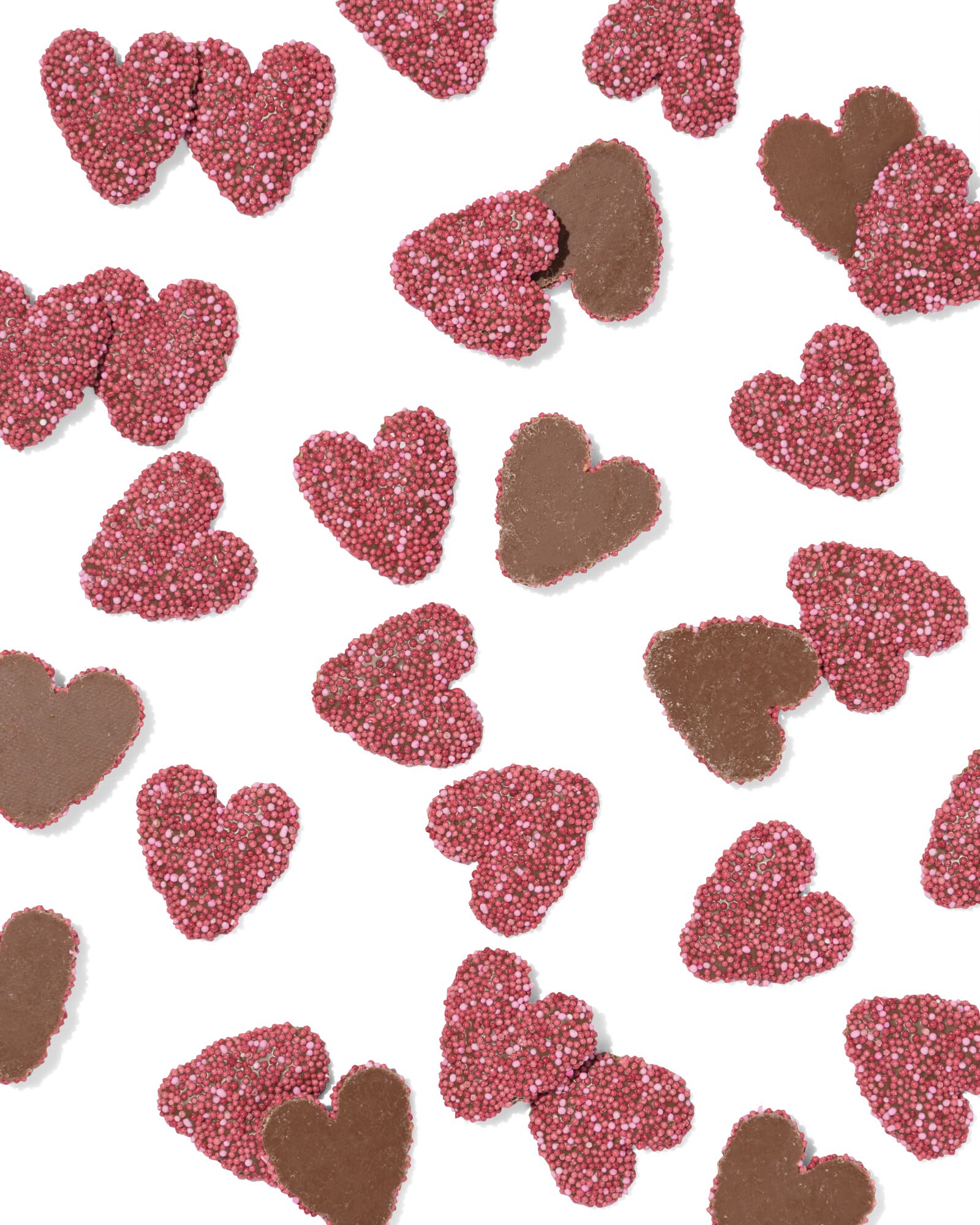 coeurs en chocolat aux granul&eacute;s de sucre 150g - 24162202 - HEMA