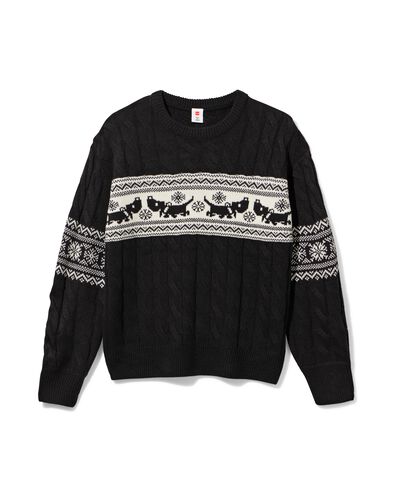 Takkie kersttrui voor volwassenen zwart - 36205690BLACK - HEMA