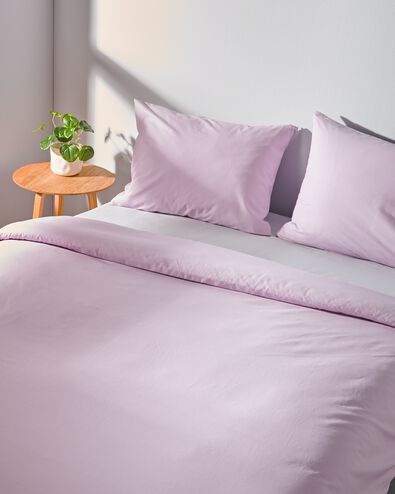 housse de couette en coton doux 200x200/220 lilas - 5790113 - HEMA