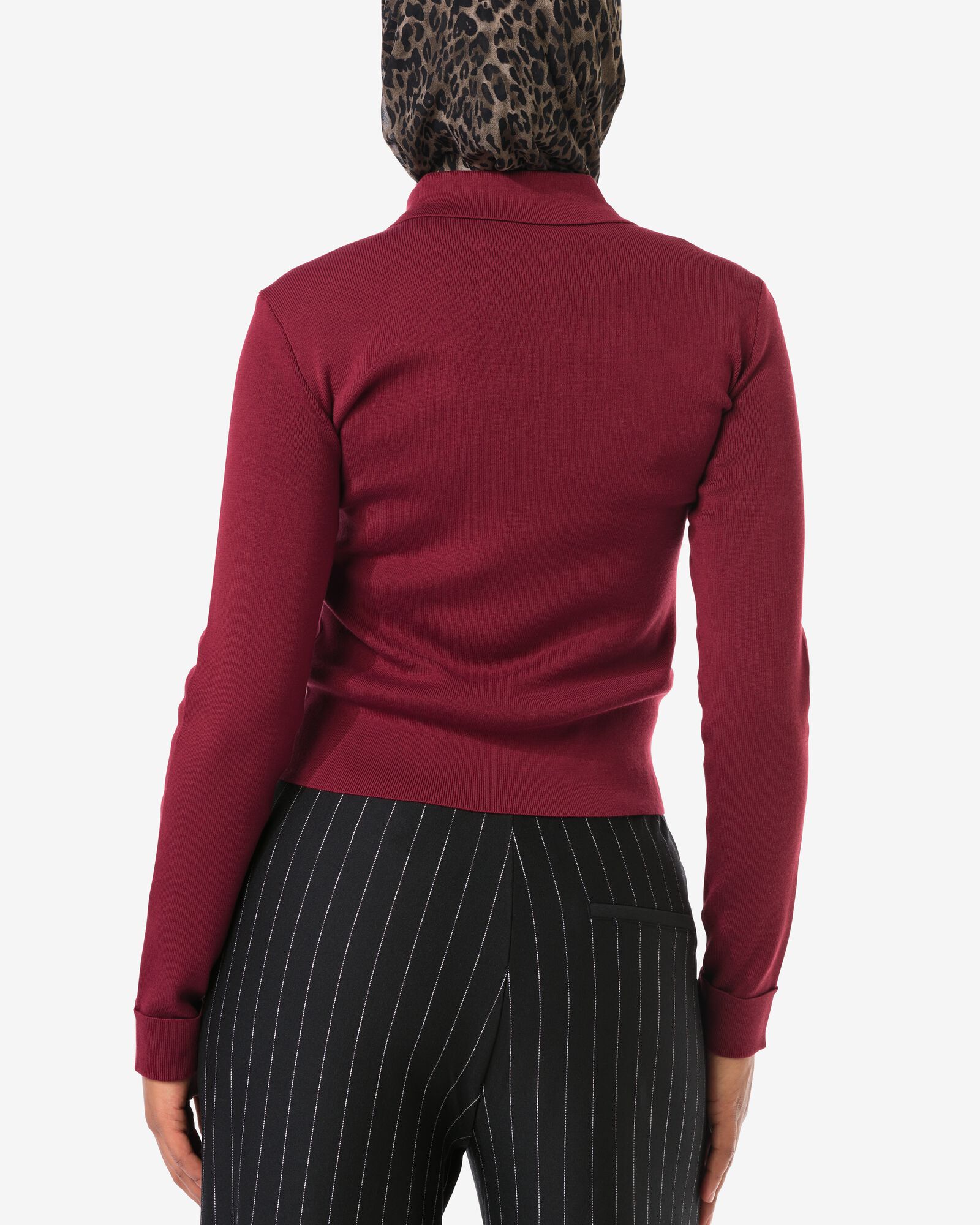 damesvest Ivory bordeauxrood bordeauxrood - 36206520BURGUNDYRED - HEMA