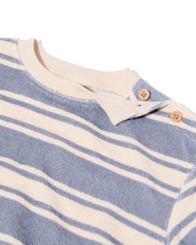 baby sweater terry strepen blauw - 33165470BLUE - HEMA