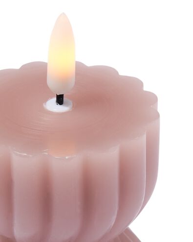 bougie forme led ⌀6,2x15cm diabolo nervur&eacute;e naturelle - 13550170 - HEMA