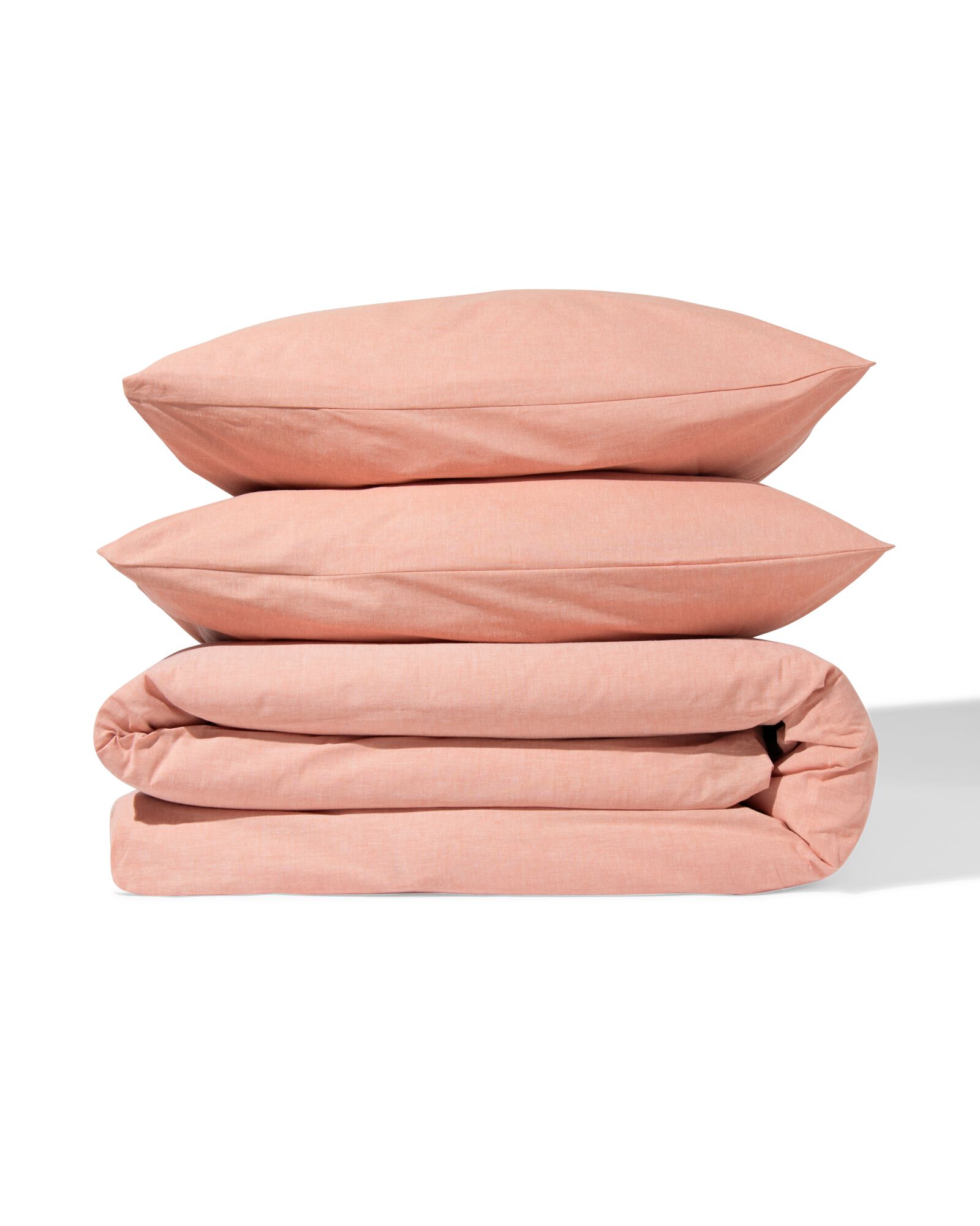 Bettbezug 240 &times; 200/220 cm Chambray Orangerot  - 5750087 - HEMA