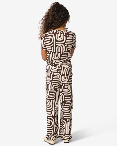 kinderlegging wide fit jersey abstract donkerbruin donkerbruin - 30861707DARKBROWN - HEMA