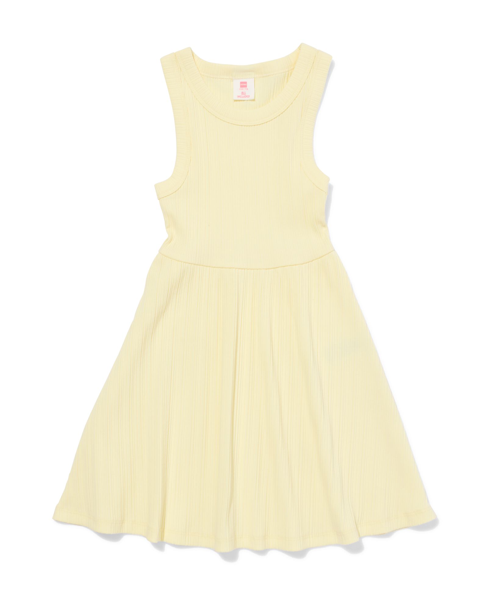 robe enfant trap&egrave;ze c&ocirc;tel&eacute;e jaune p&acirc;le jaune p&acirc;le - 30849118LIGHTYELLOW - HEMA
