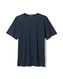 Herren-Loungeshirt, Baumwolle mit Waffeloptik dunkelblau L - 23680773 - HEMA