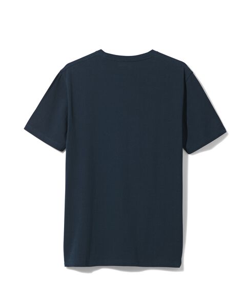 Herren-T-Shirt, Regular Fit, Rundhalsausschnitt dunkelblau dunkelblau - 1000030200 - HEMA