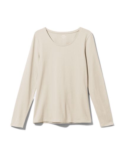 t-shirt basique femme beige - 1000029911 - HEMA