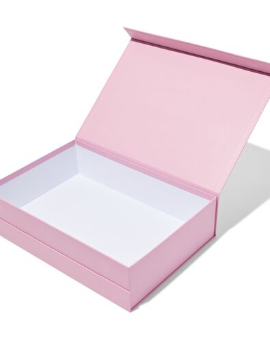 dekorative Ordnungsbox mit Deckel, 21 x 30.8 x 8 cm, rosa - 13323032 - HEMA