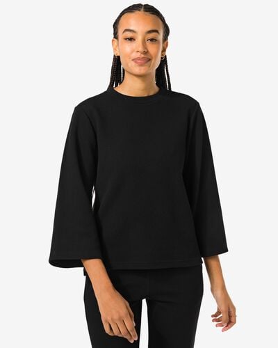 damesshirt Kacey zwart zwart - 36298050BLACK - HEMA