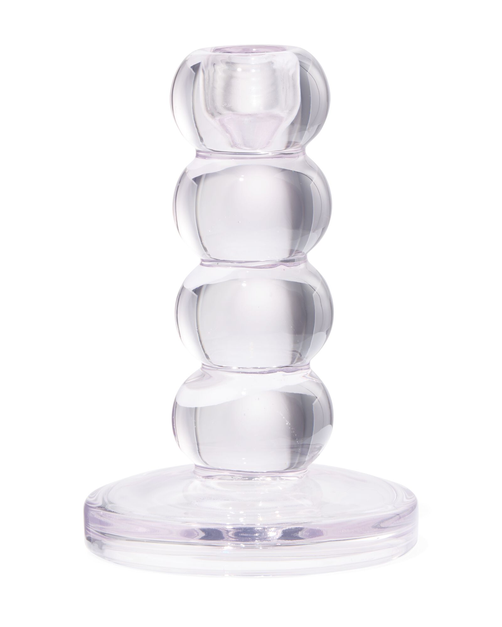 bougeoir en verre lilas  - 13324088 - HEMA