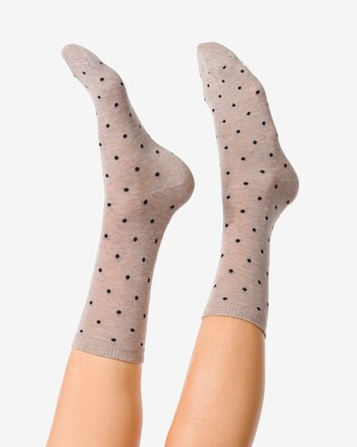 dames sokken met bamboe naadloos - 2 paar grijsmelange 35/38 - 4230511 - HEMA